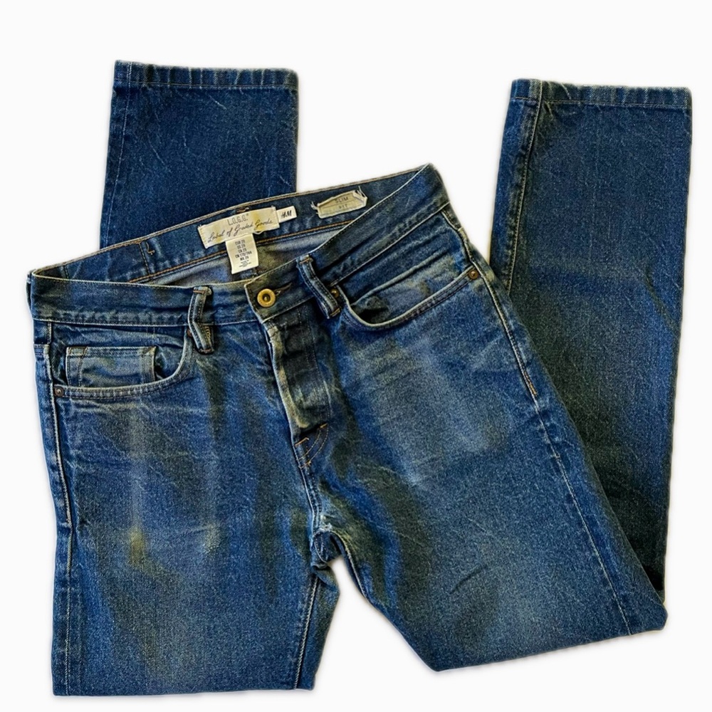 Beautiful worn in denim slim fit jeans 29